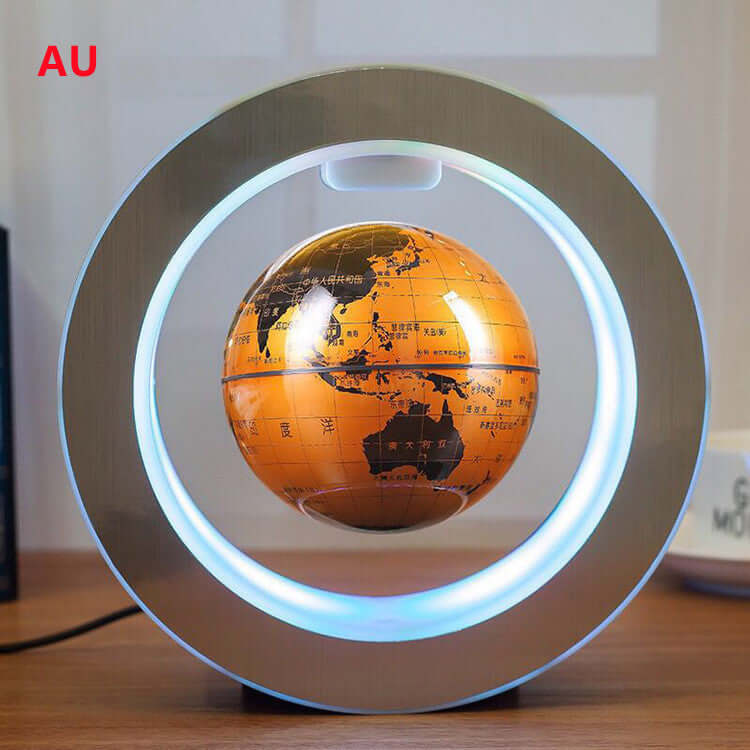 Magnetic Levitation Globe Light - Cool Floating World Map displaying an illuminated globe floating in mid-air.