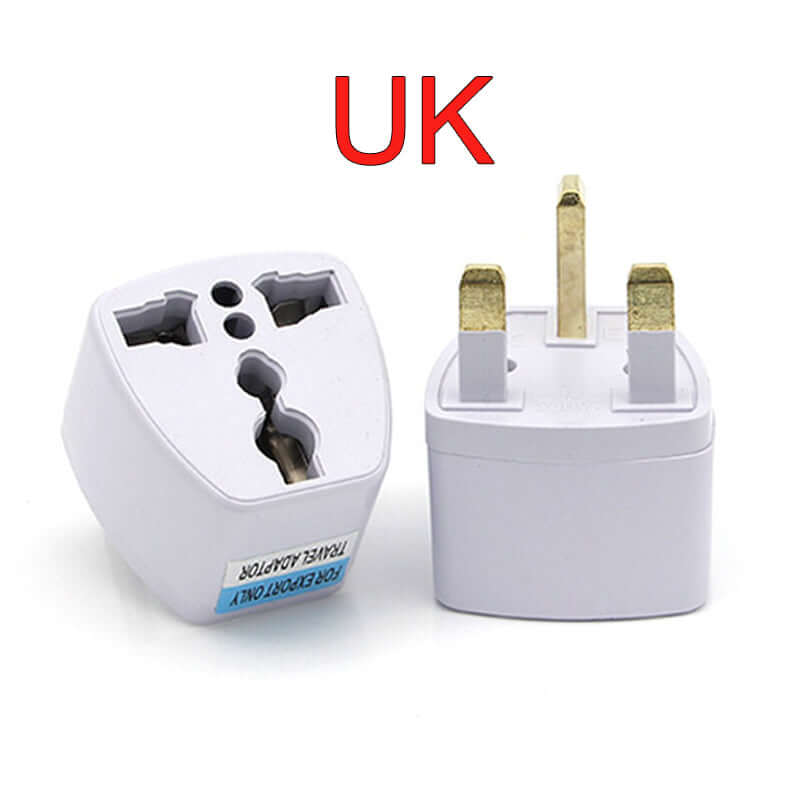 UK plug adapter for various devices, suitable for connecting electronics in the UK.